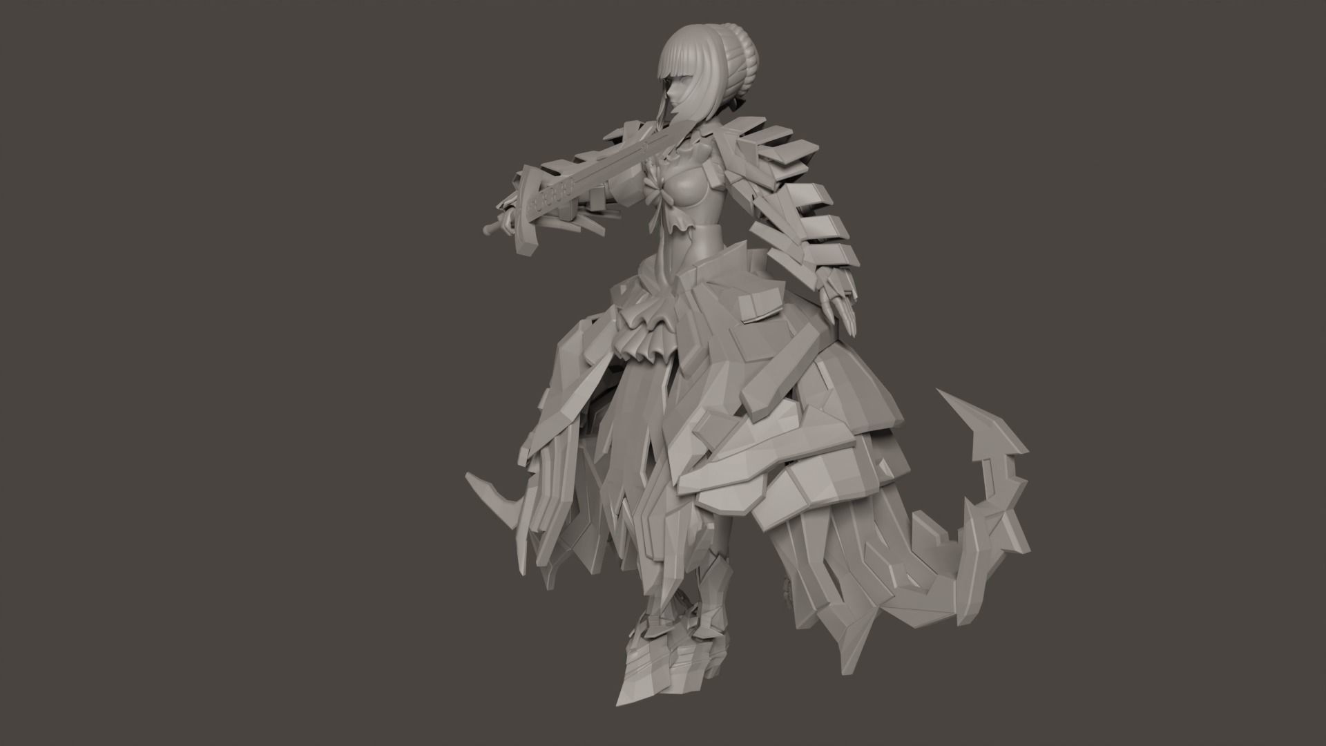Saber Alter Version Huke 3D print model_4