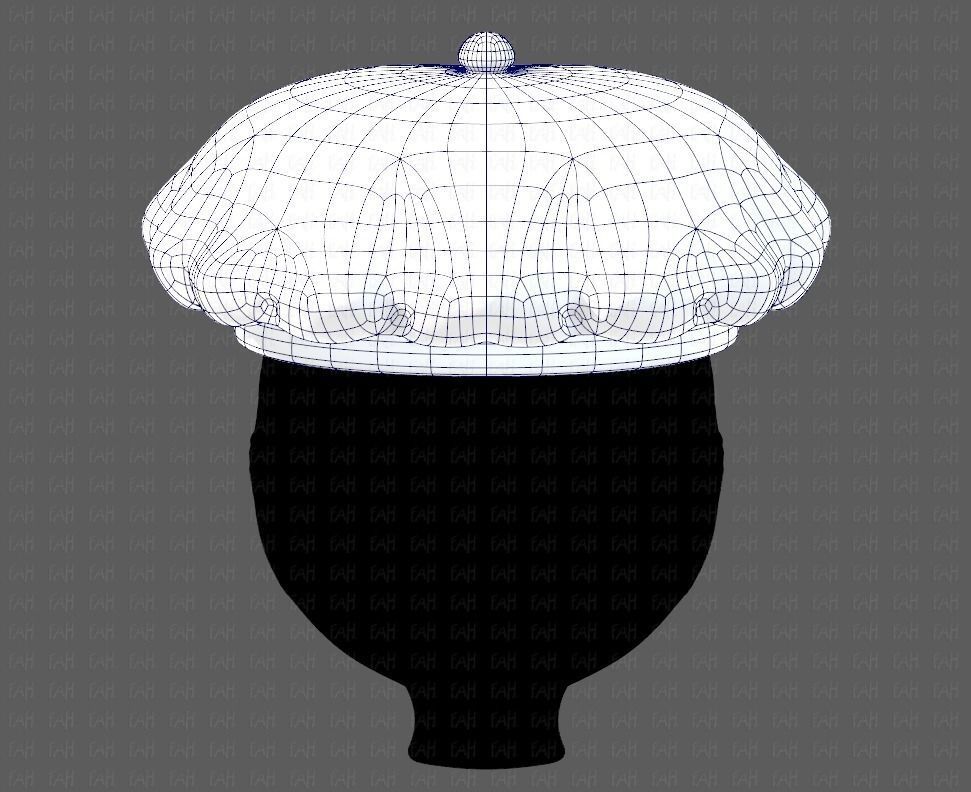 Cap V21 Low-poly 3D model_13
