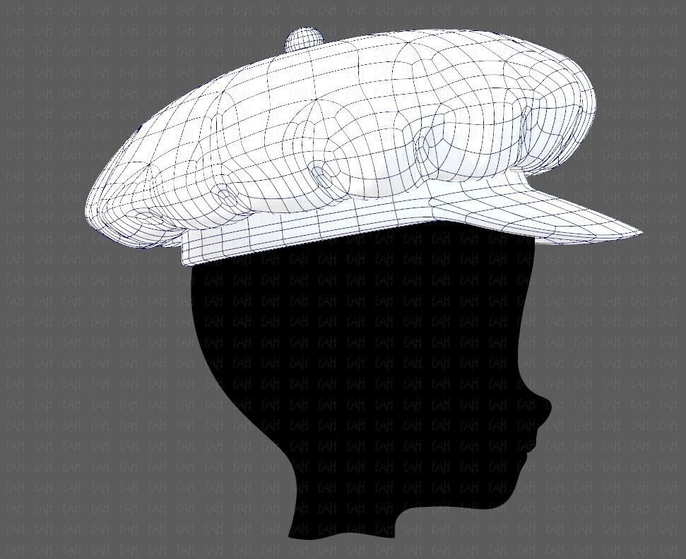 Cap V21 Low-poly 3D model_11