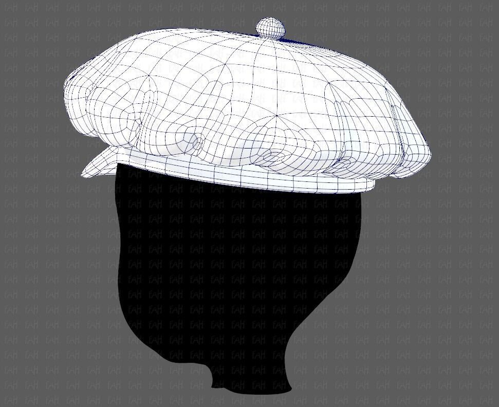 Cap V21 Low-poly 3D model_14
