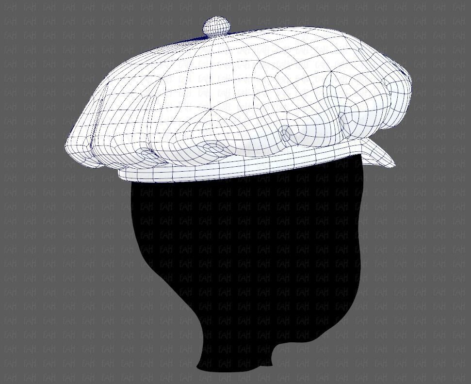Cap V21 Low-poly 3D model_12