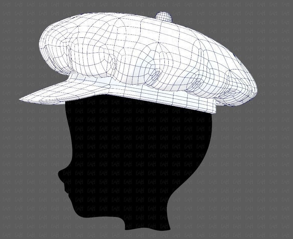 Cap V21 Low-poly 3D model_15