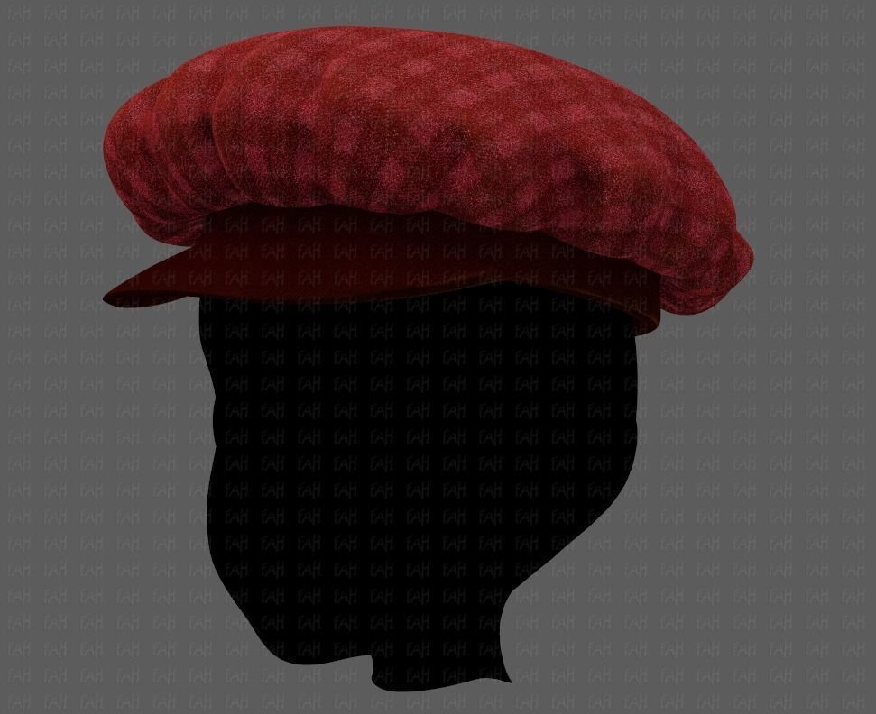 Cap V21 Low-poly 3D model_8