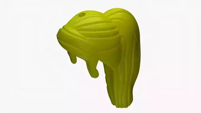 Lego Detailed Real Brick Size Hair 3D model