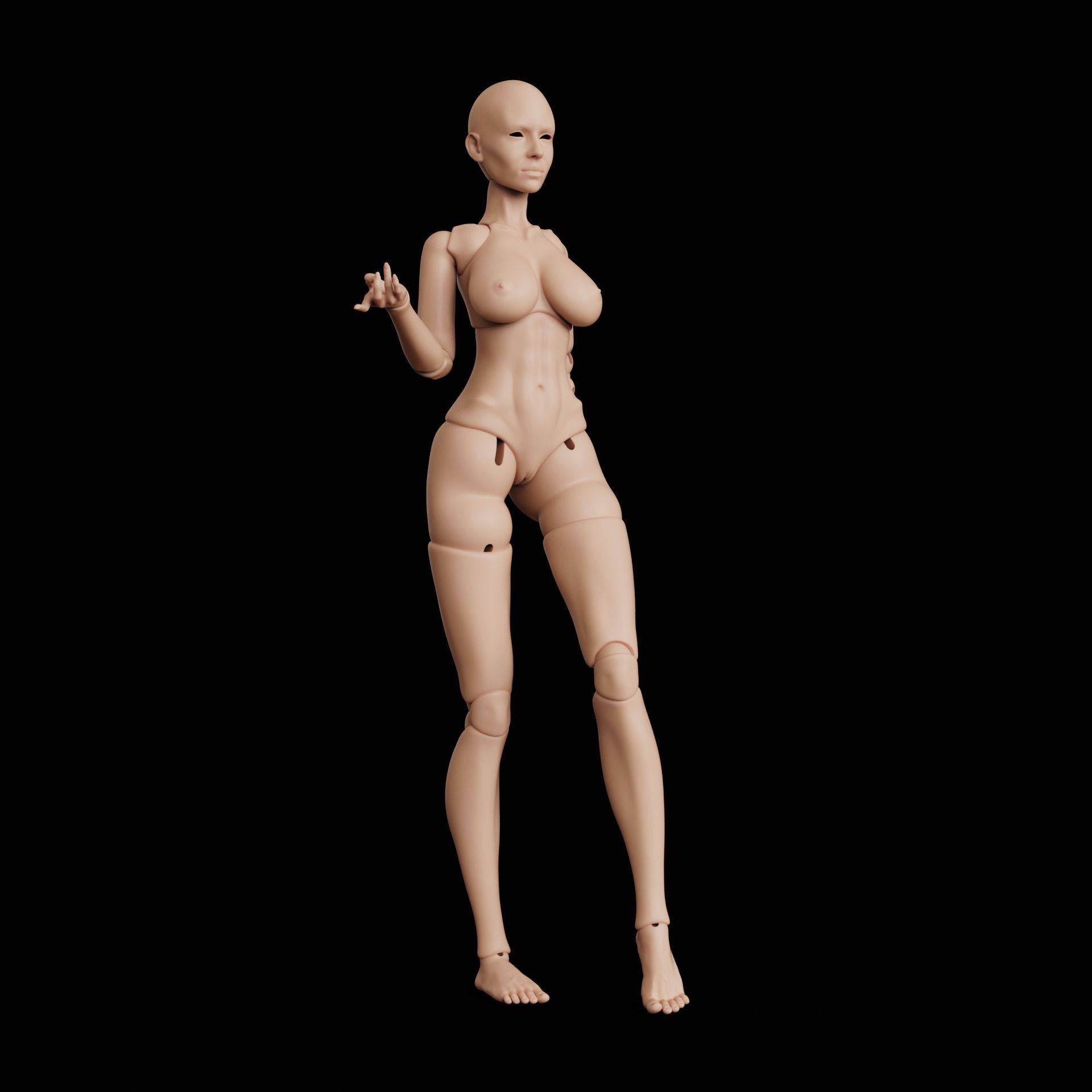 BJD doll Yennefer 40cm 3D print model_11