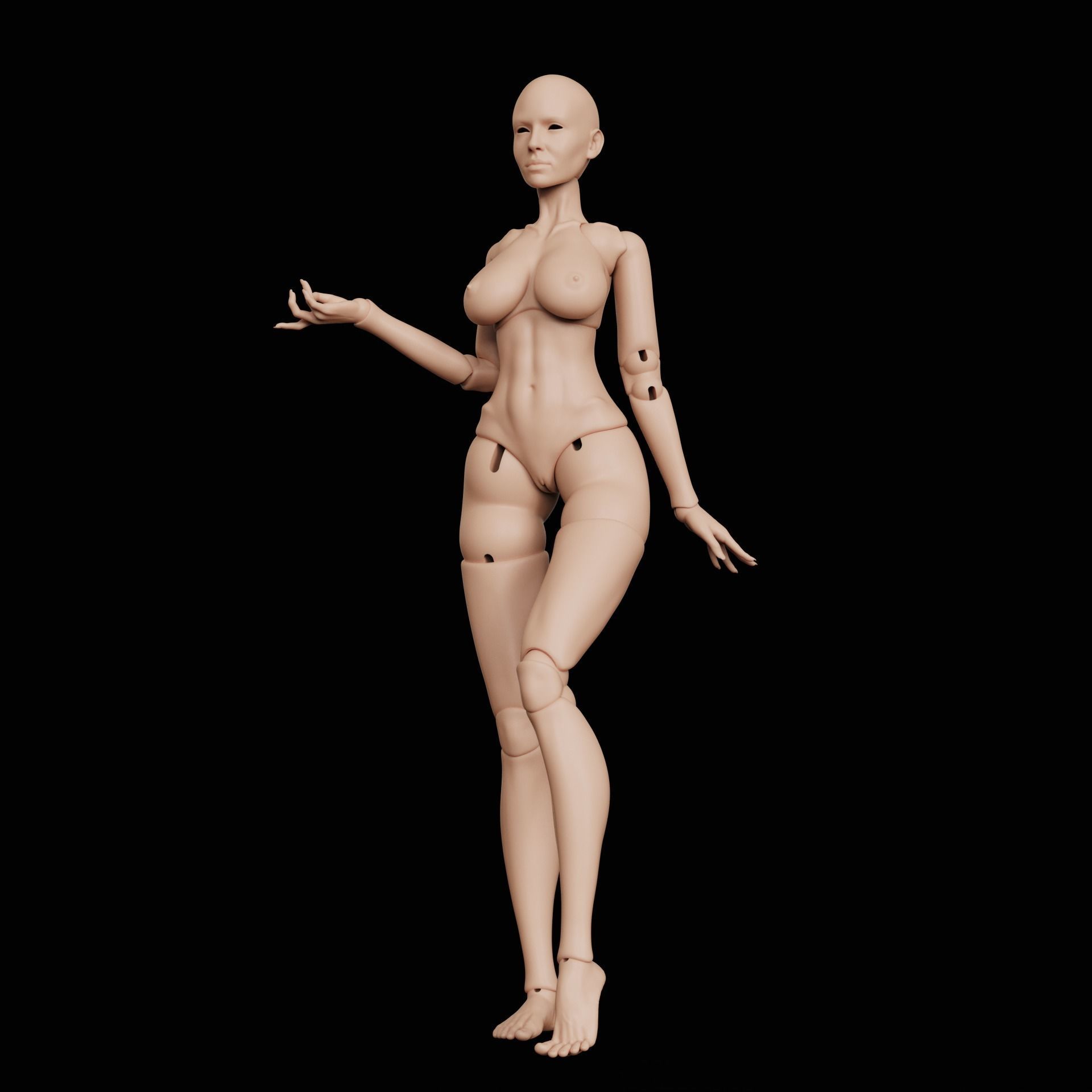 BJD doll Yennefer 40cm 3D print model_5