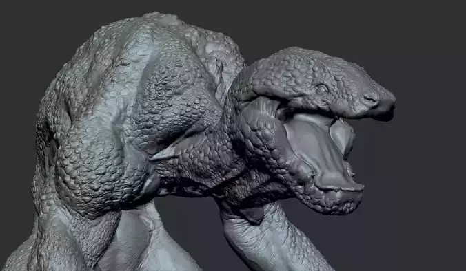 Giant Lizardman 3D print model