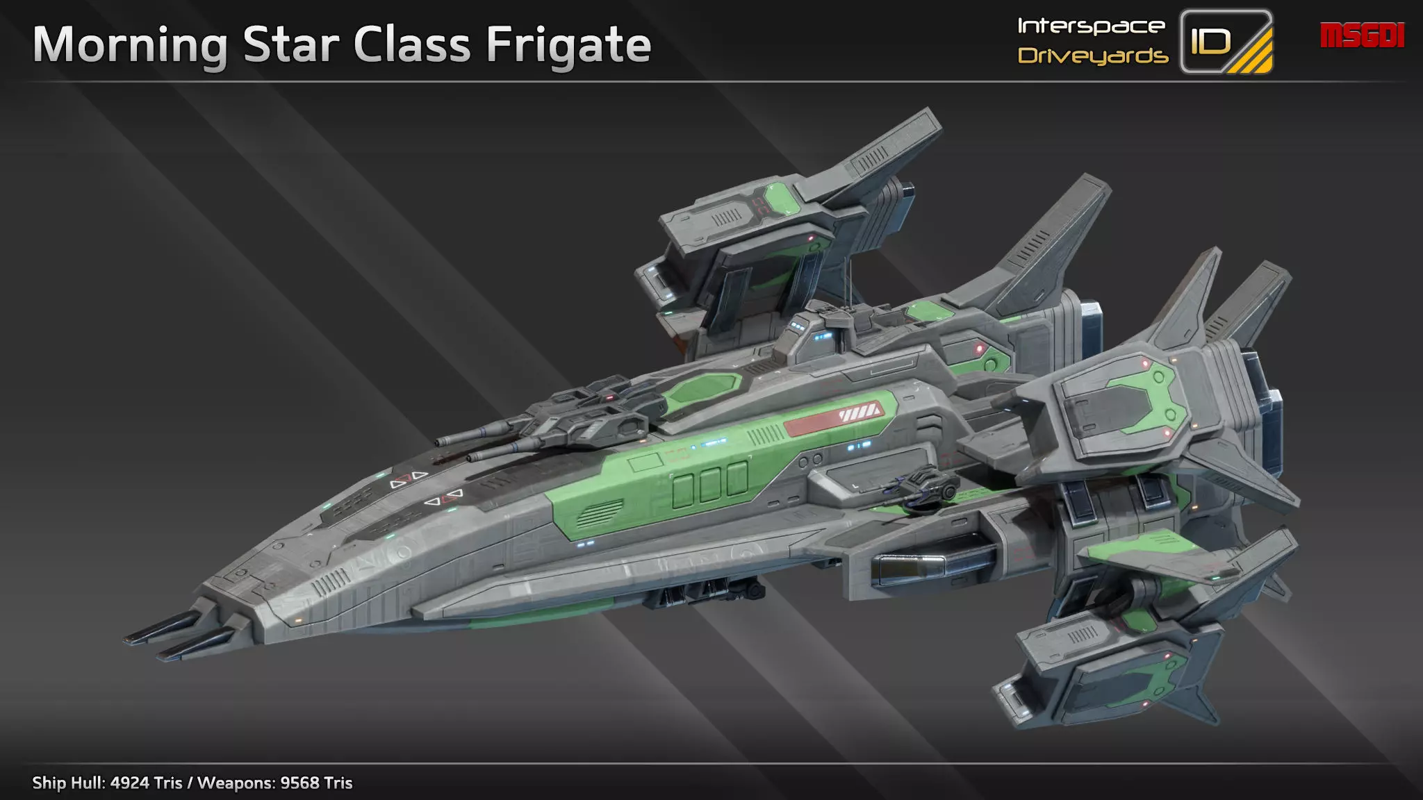 Morning Star Class Frigate Low-poly 3D model