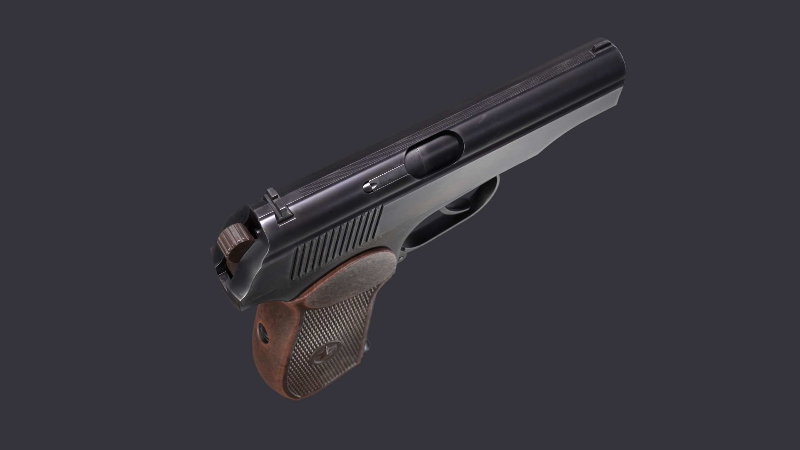 Makarov gun disassemble Low-poly 3D model_4