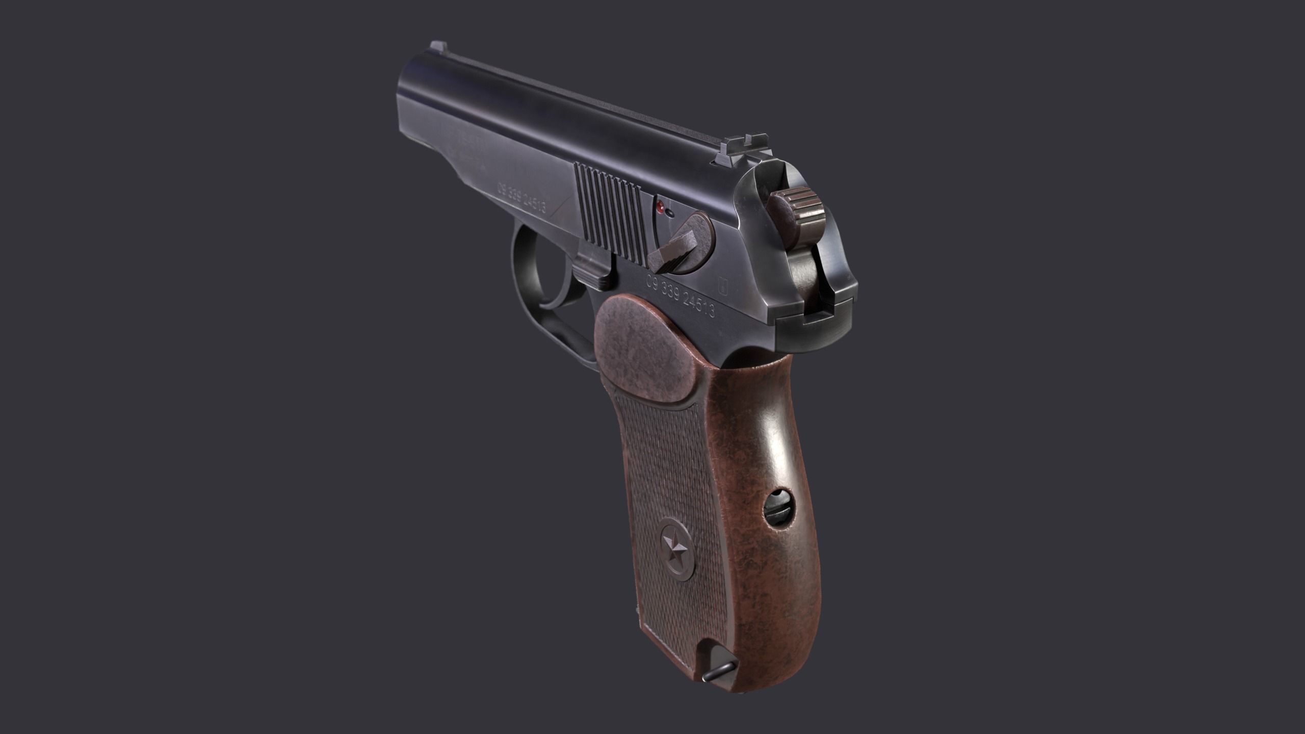 Makarov gun disassemble Low-poly 3D model_5