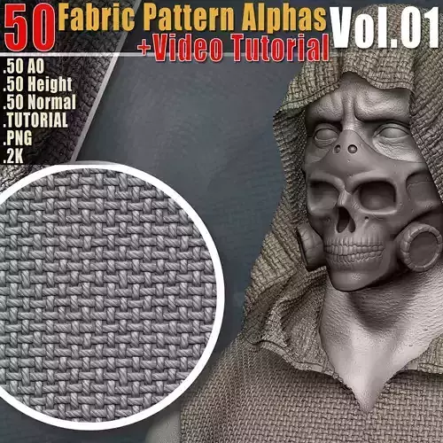 50 Fabric Pattern Alphas Vol01  Video Tutorial 3D model