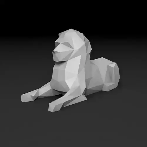 Low poly lion