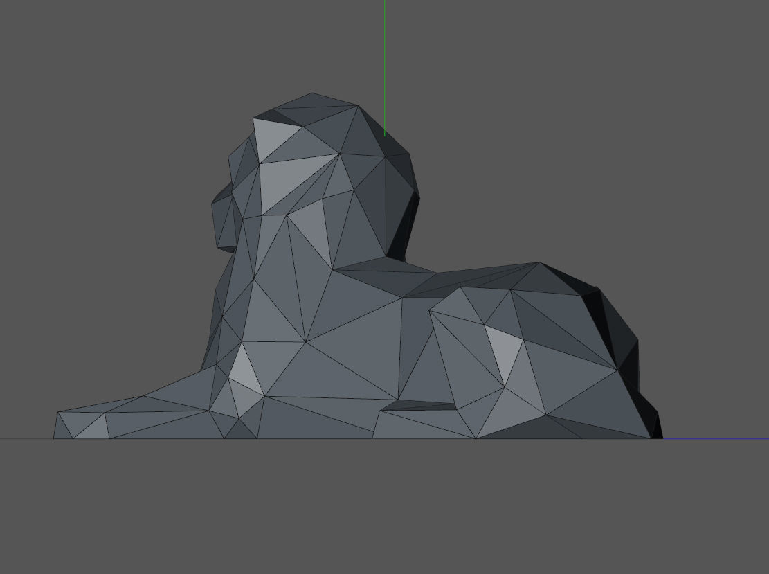 Low poly lion 3D print model_10
