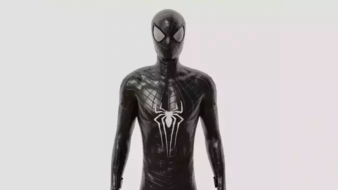 Black Spider man Andrew Garfield Free low-poly 3D model