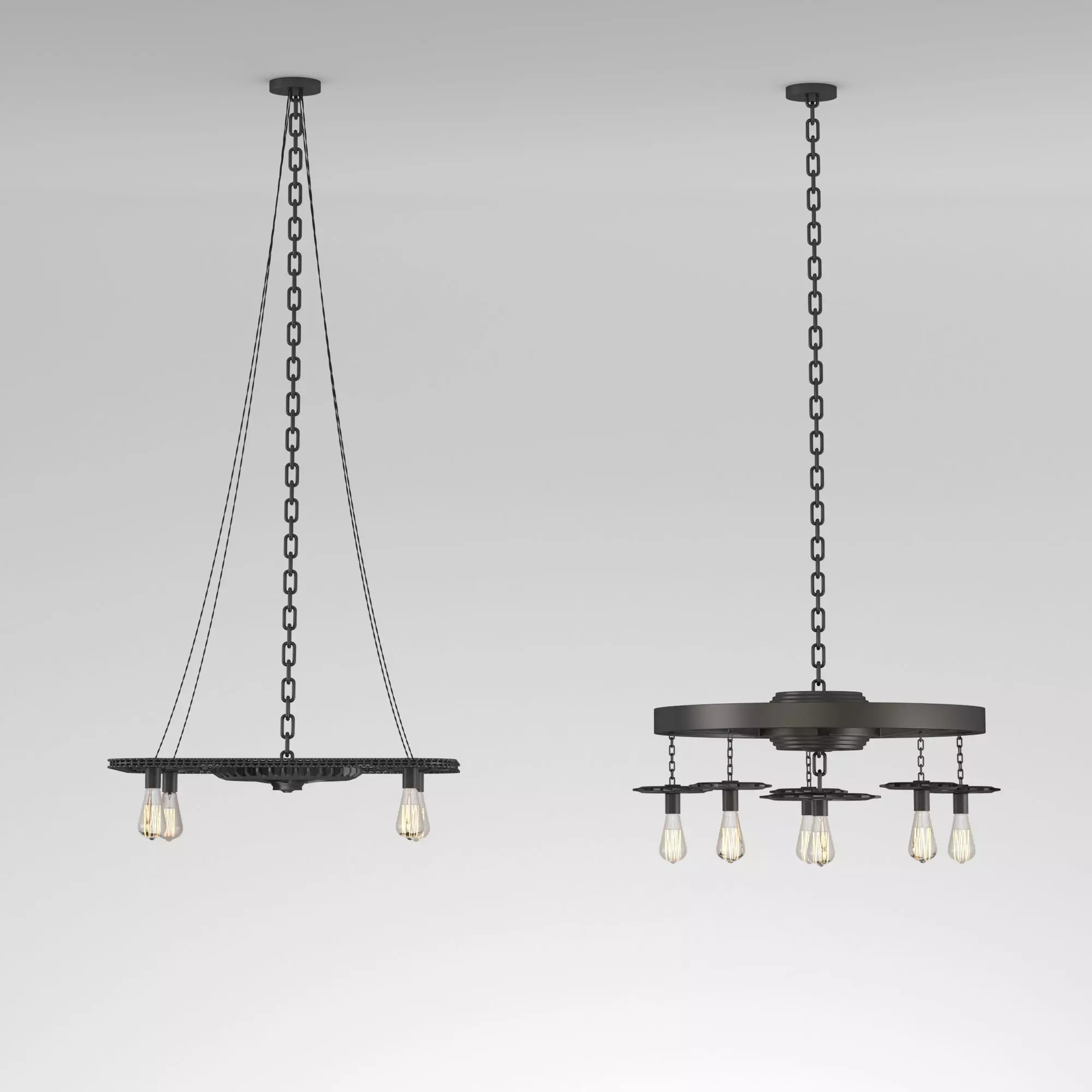 Pendant Edison Lamps 3D model_0