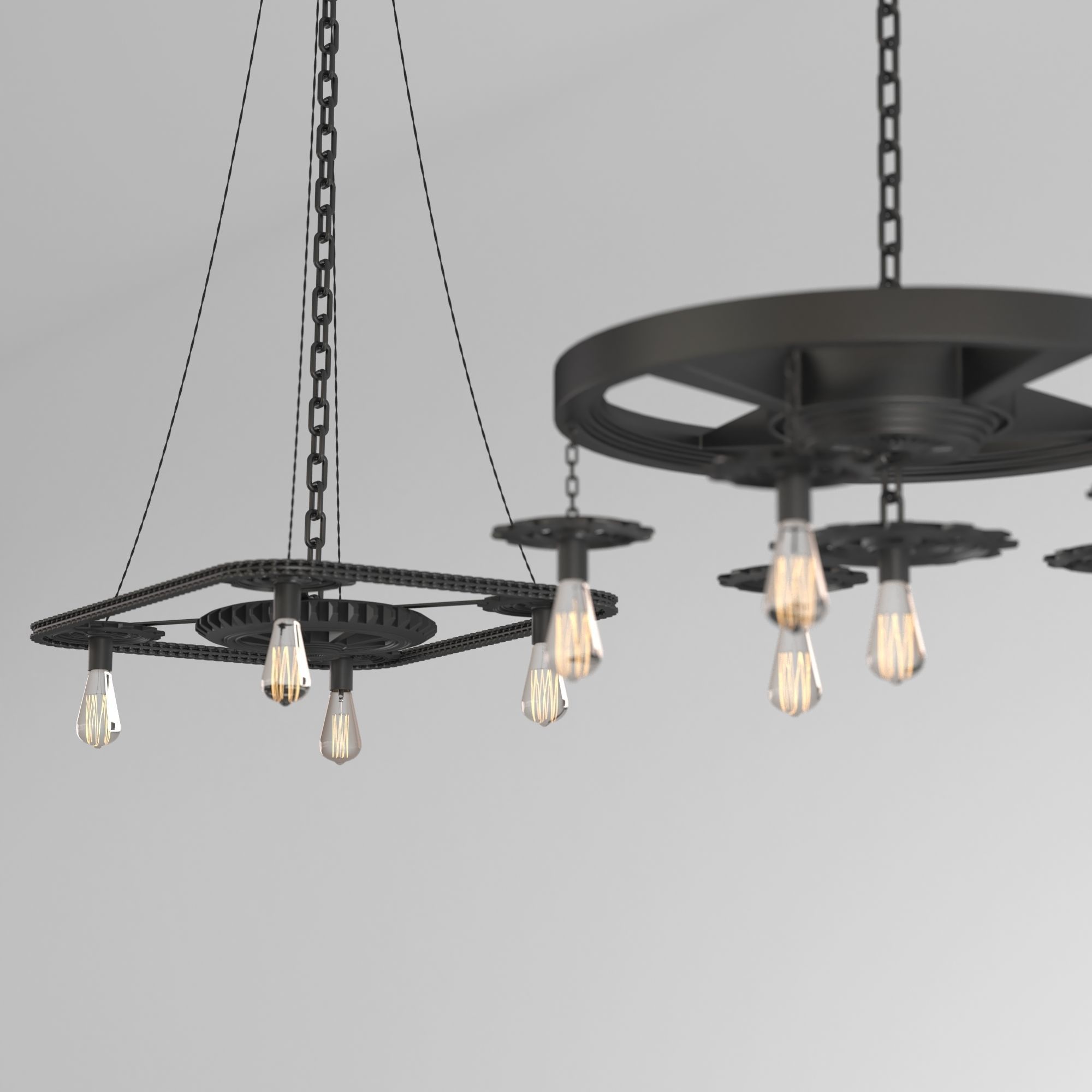 Pendant Edison Lamps 3D model_5