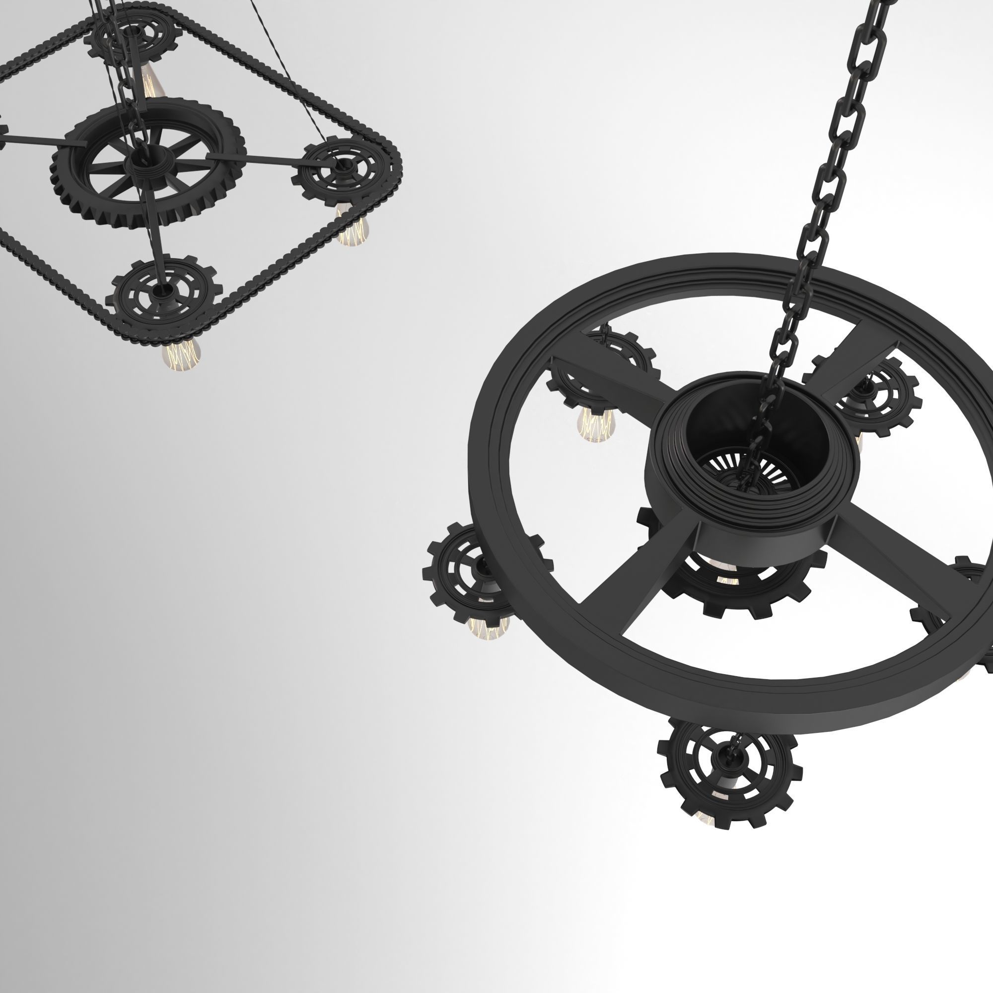 Pendant Edison Lamps 3D model_6