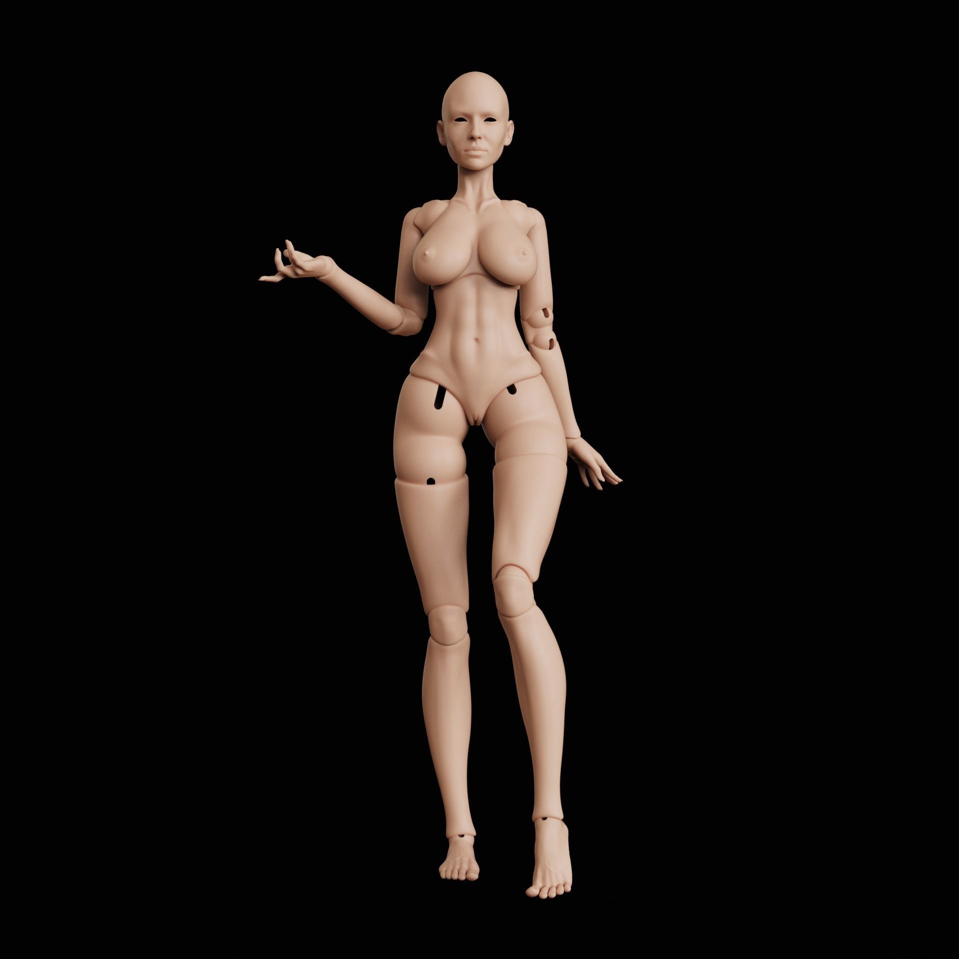 BJD doll Yennefer 30cm 3D print model_8