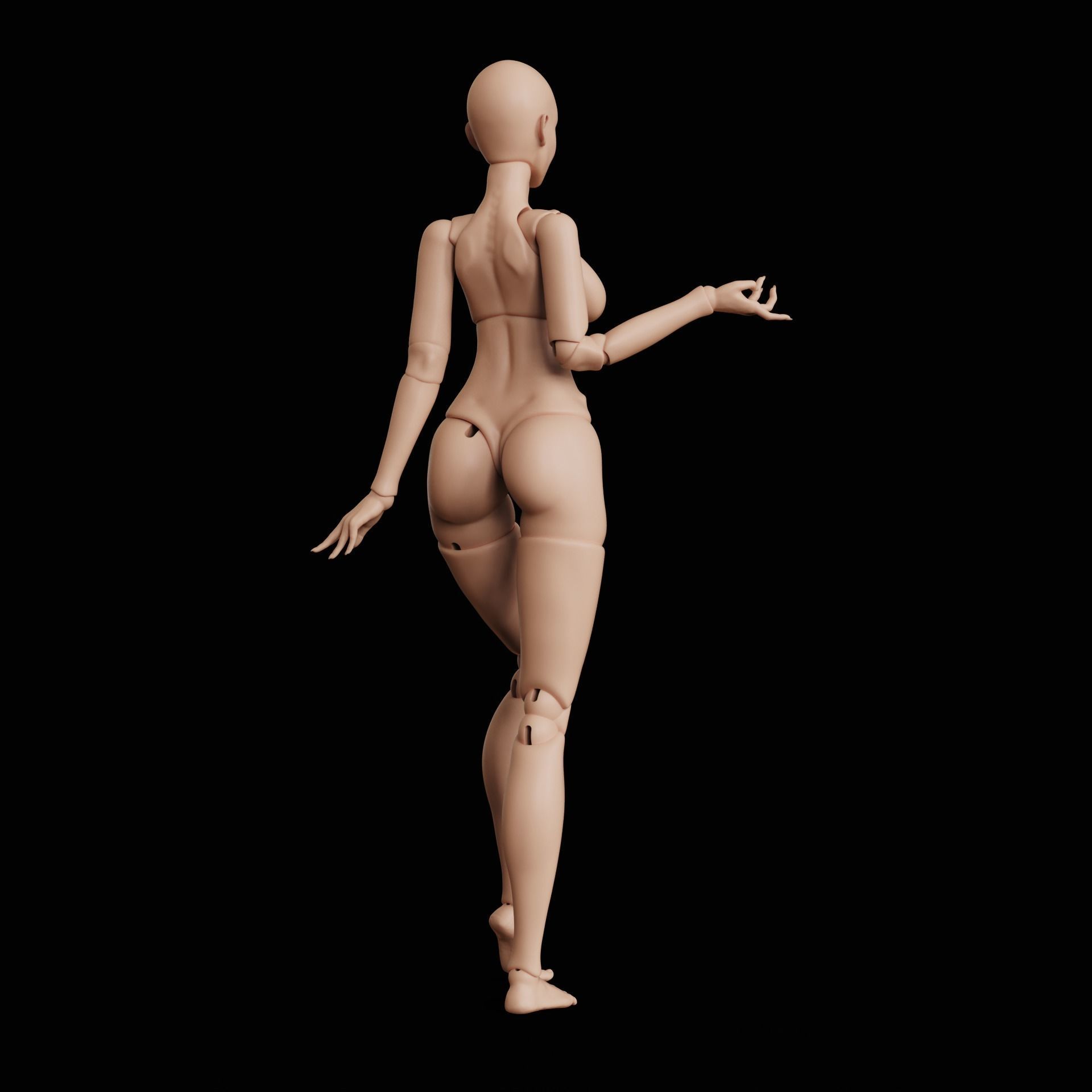 BJD doll Yennefer 30cm 3D print model_13