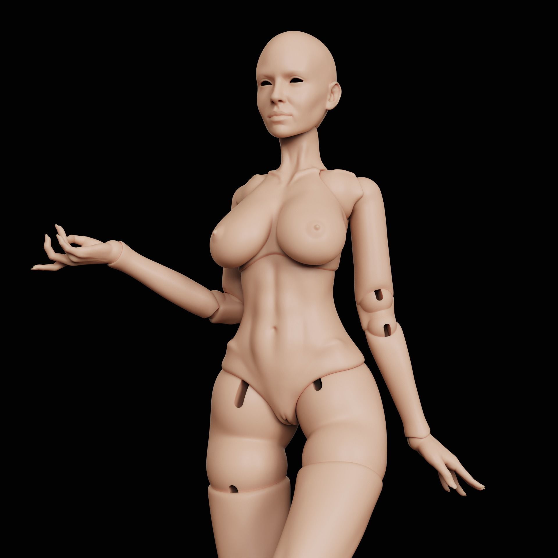 BJD doll Yennefer 30cm 3D print model_6