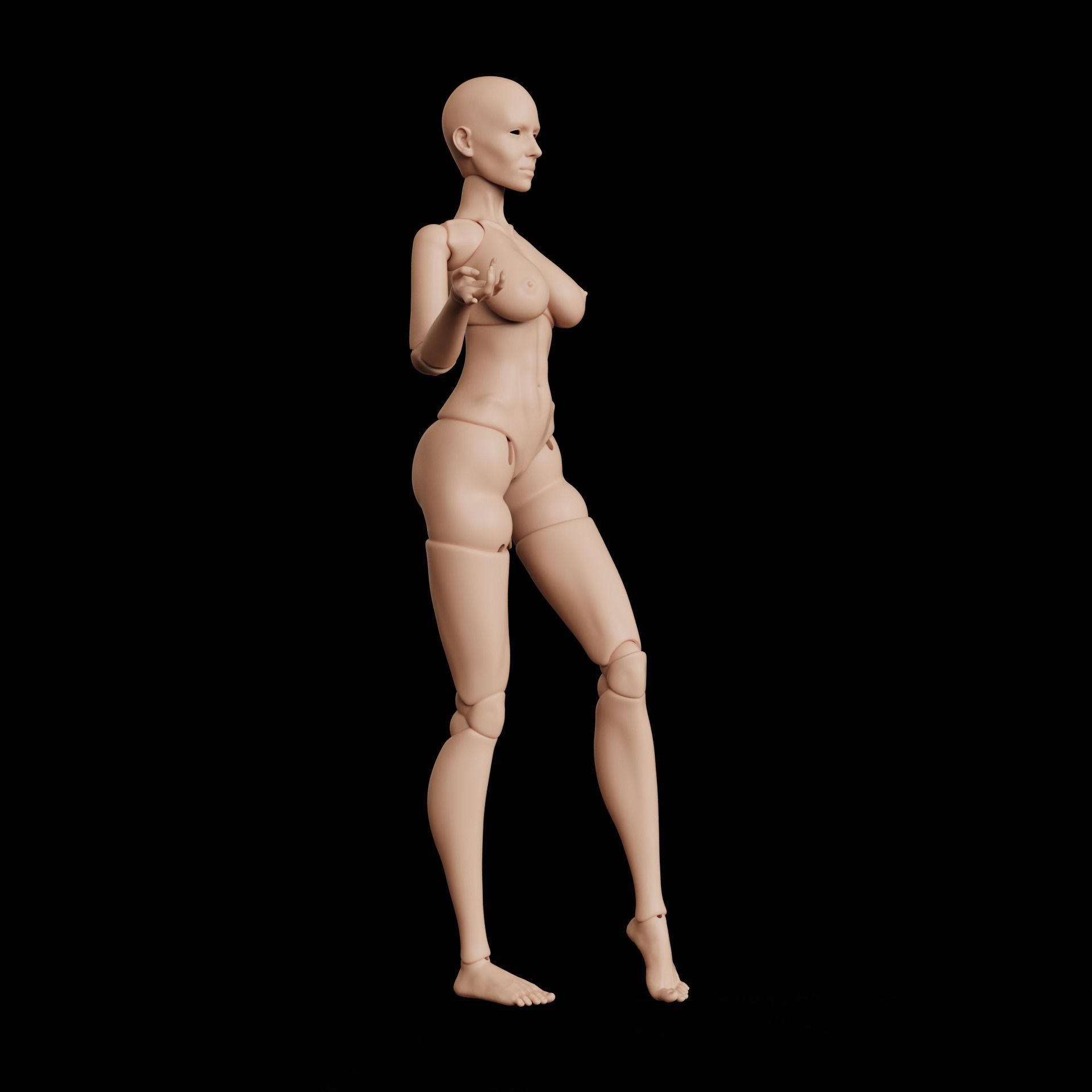 BJD doll Yennefer 30cm 3D print model_10