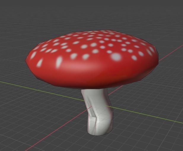MUSHROOM Low-poly 3D model_5