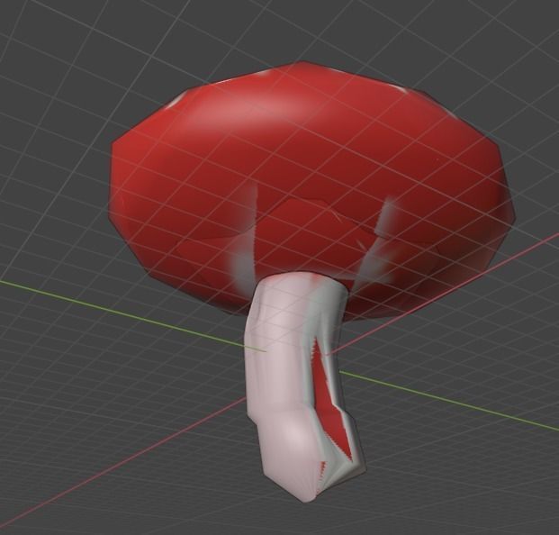 MUSHROOM Low-poly 3D model_2