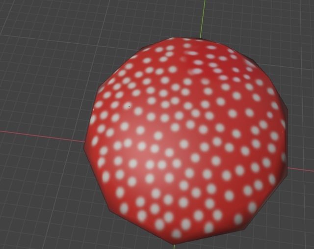 MUSHROOM Low-poly 3D model_3