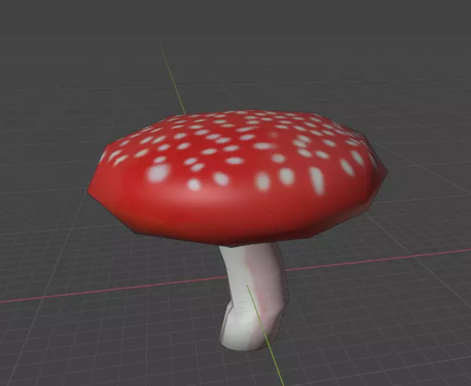 MUSHROOM Low-poly 3D model_0