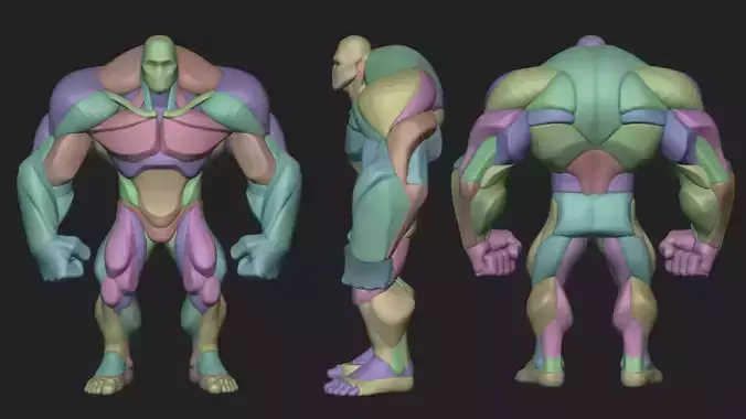 Super Hero Anatomy Blockout V2 3D model