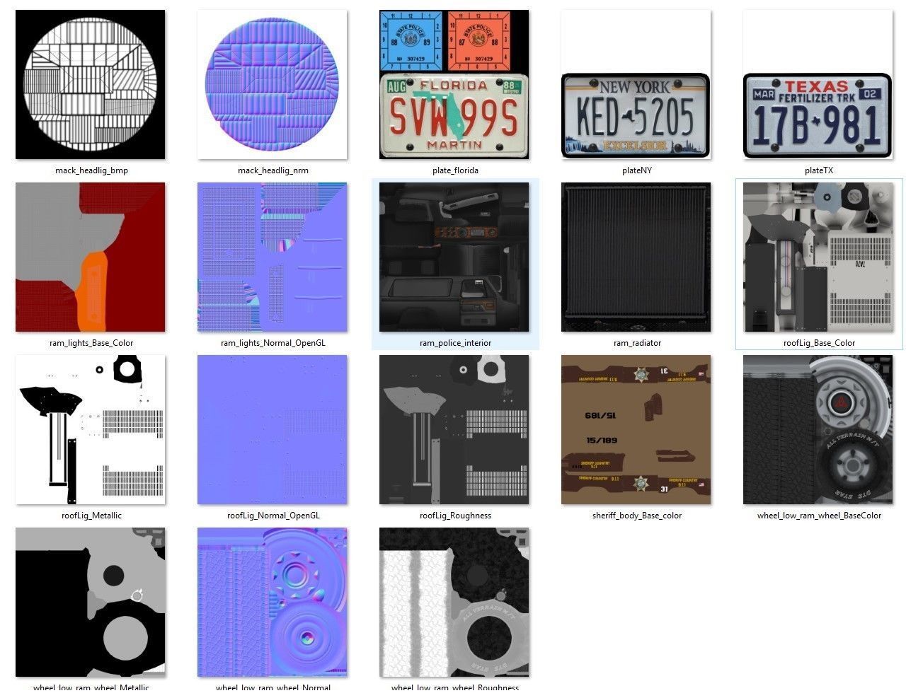 80s sheriff car Low-poly 3D model_46