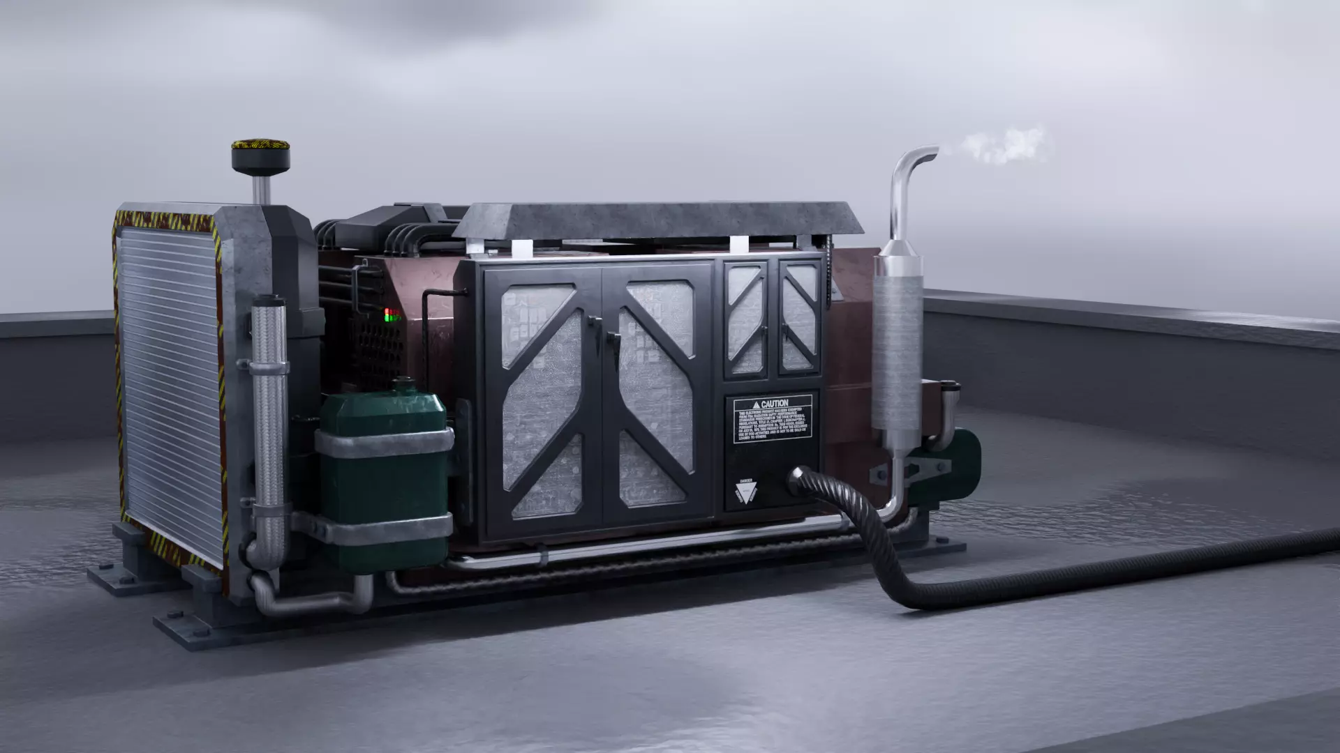 Generator devices Low-poly 3D model 3D model