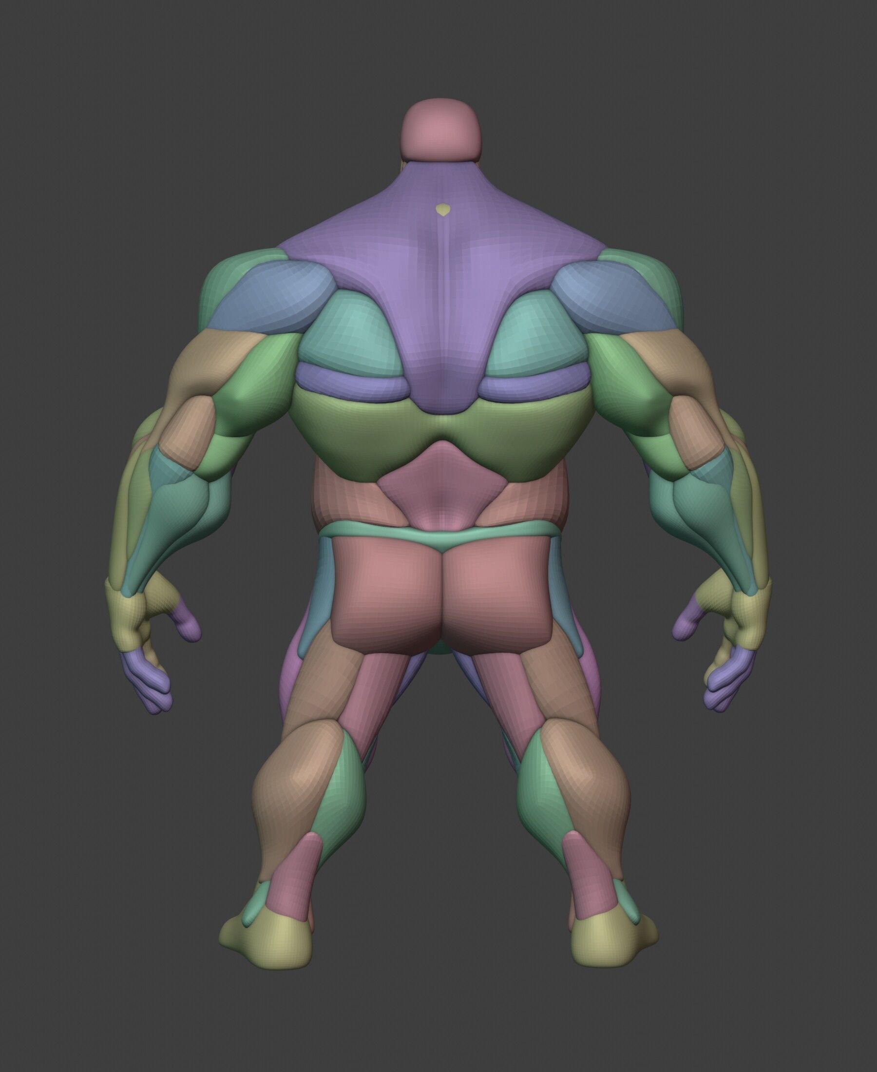 Stylized Heavy Anatomy Blockout 3D model_14