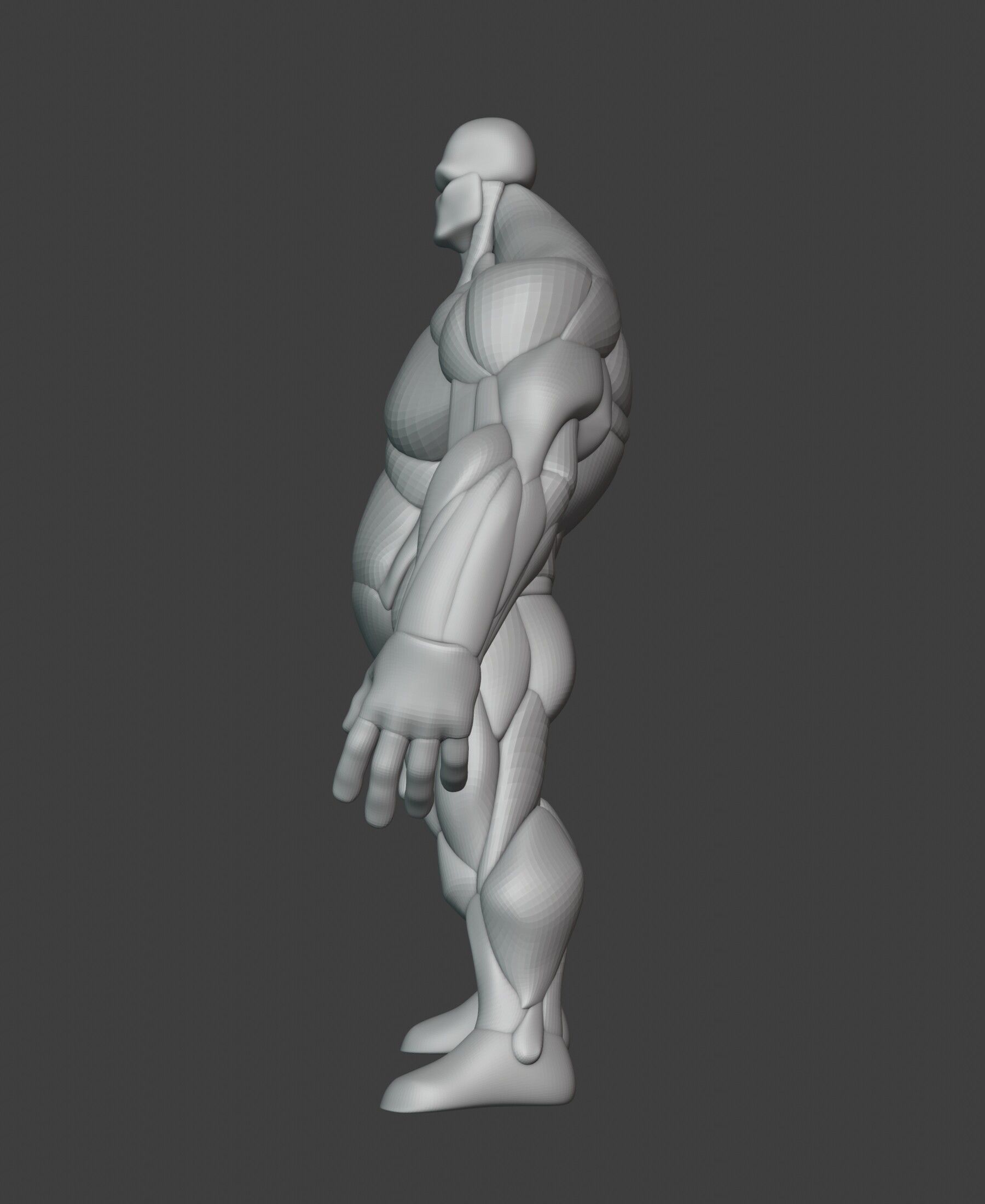 Stylized Heavy Anatomy Blockout 3D model_9