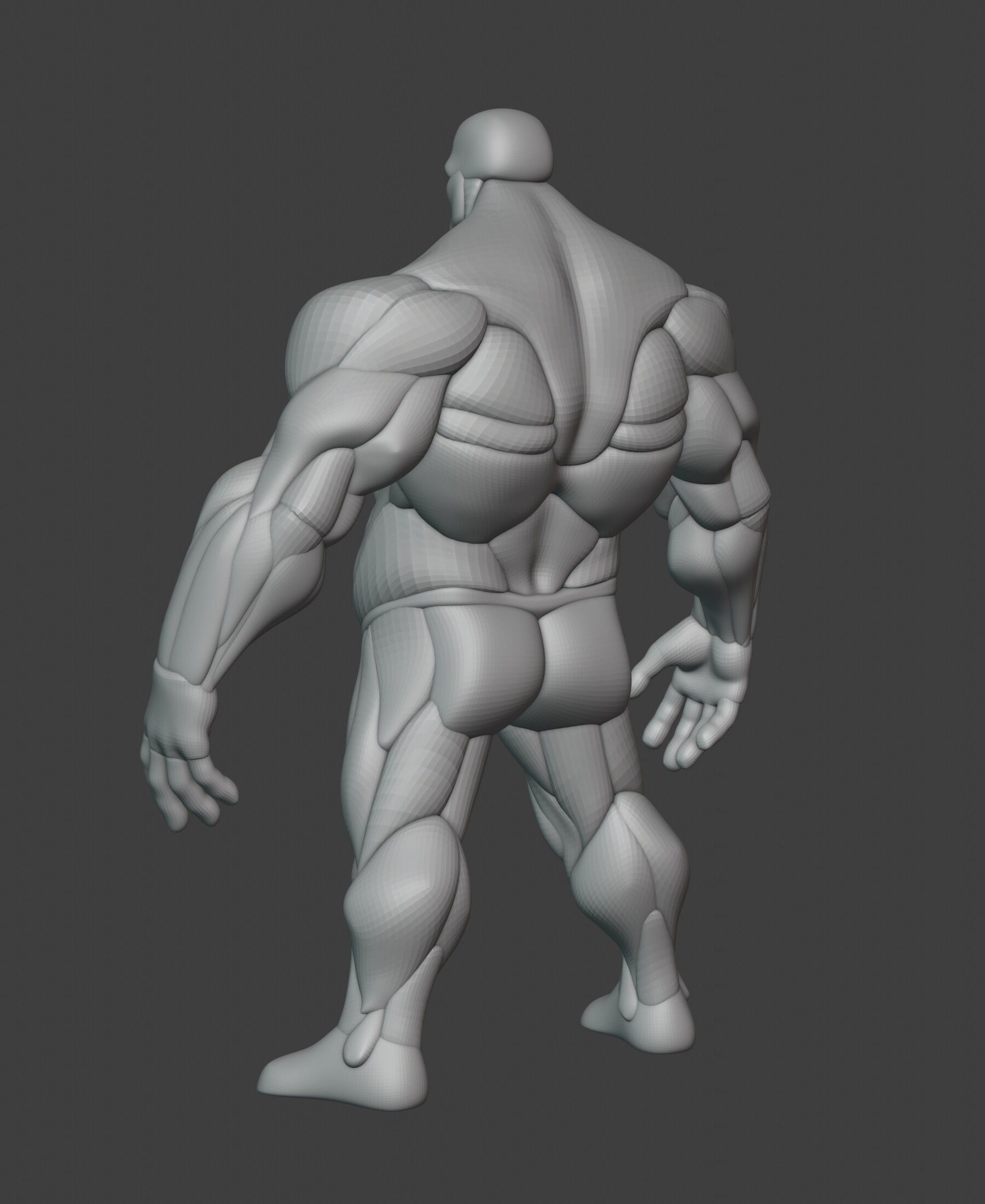 Stylized Heavy Anatomy Blockout 3D model_12
