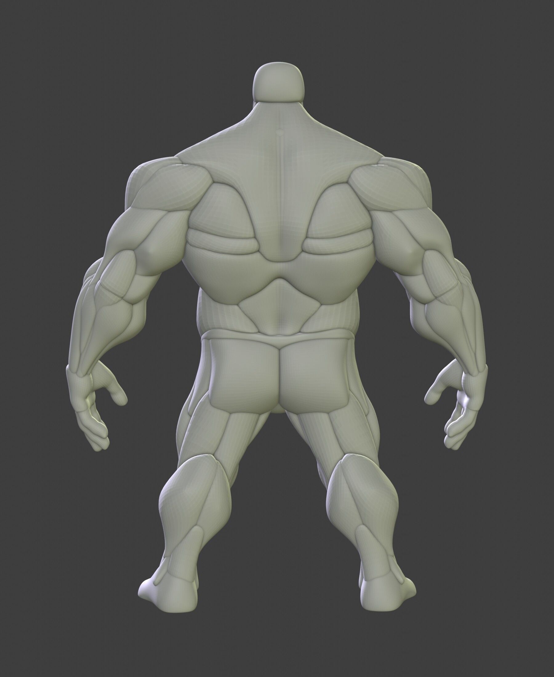 Stylized Heavy Anatomy Blockout 3D model_13