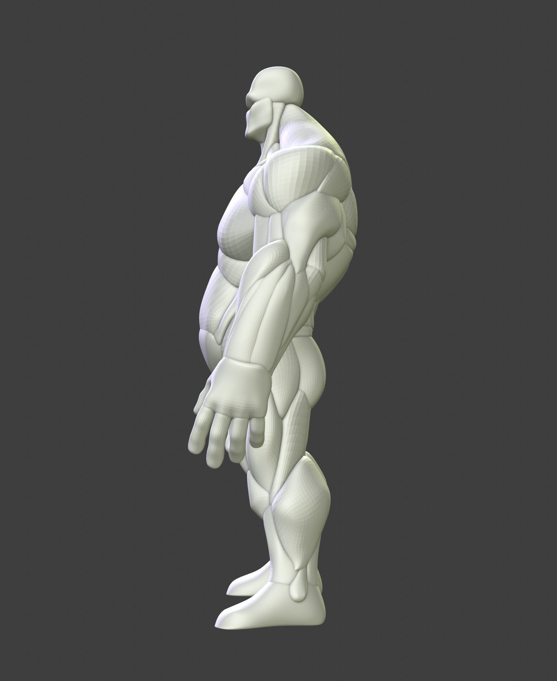 Stylized Heavy Anatomy Blockout 3D model_7