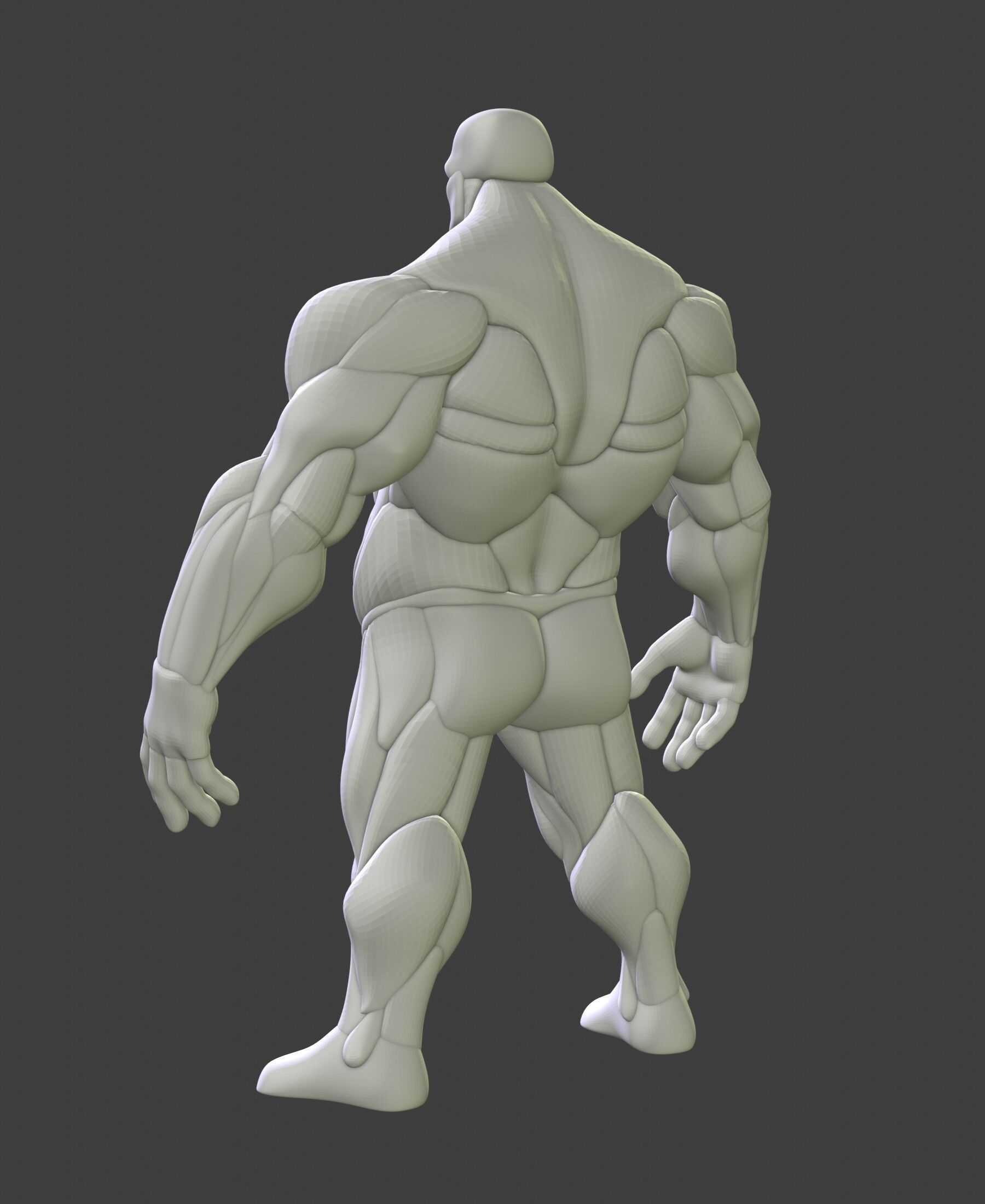 Stylized Heavy Anatomy Blockout 3D model_10
