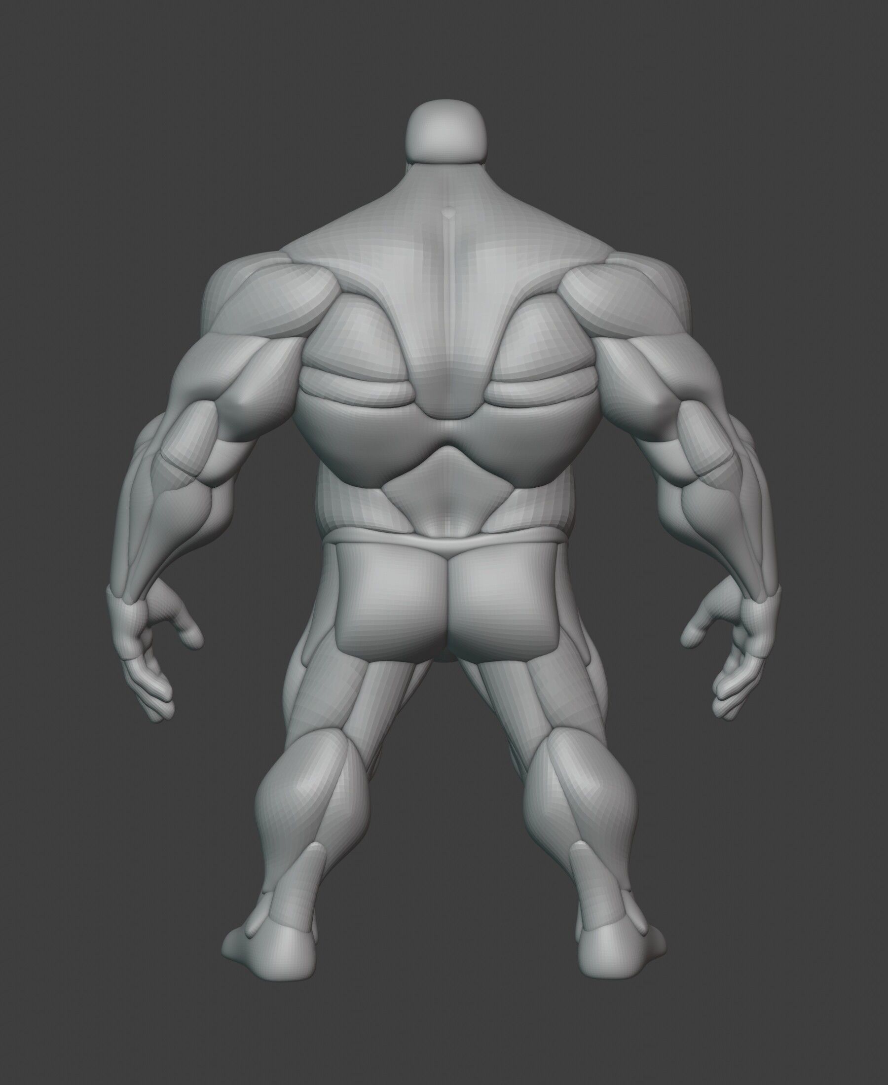 Stylized Heavy Anatomy Blockout 3D model_15