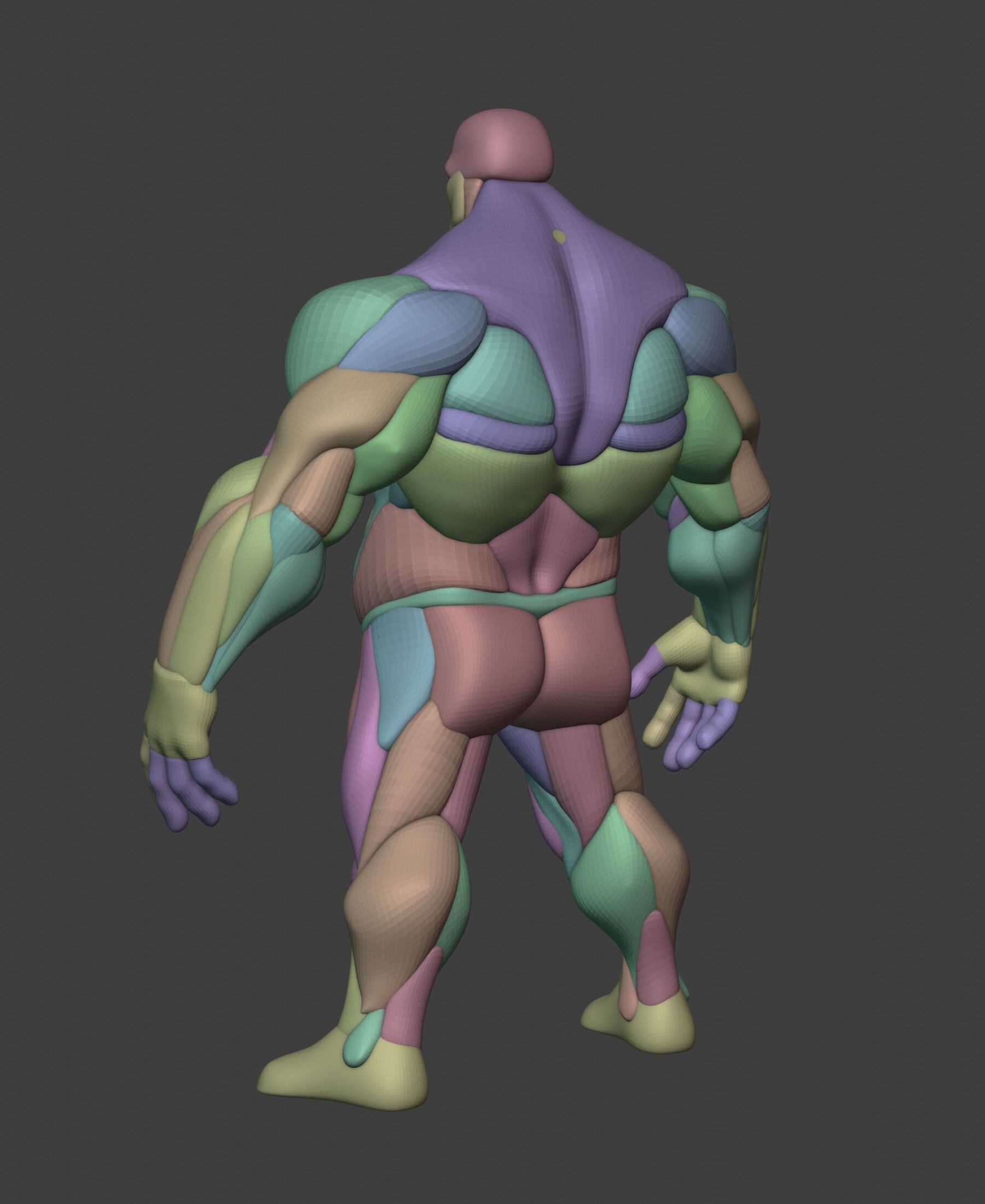Stylized Heavy Anatomy Blockout 3D model_11
