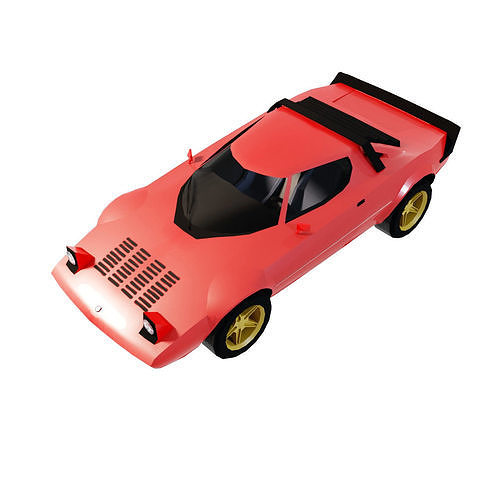Lancia Stratos Low-poly 3D model