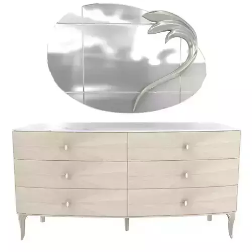 Caracole Lilian Double Dresser and Mirror 3D model