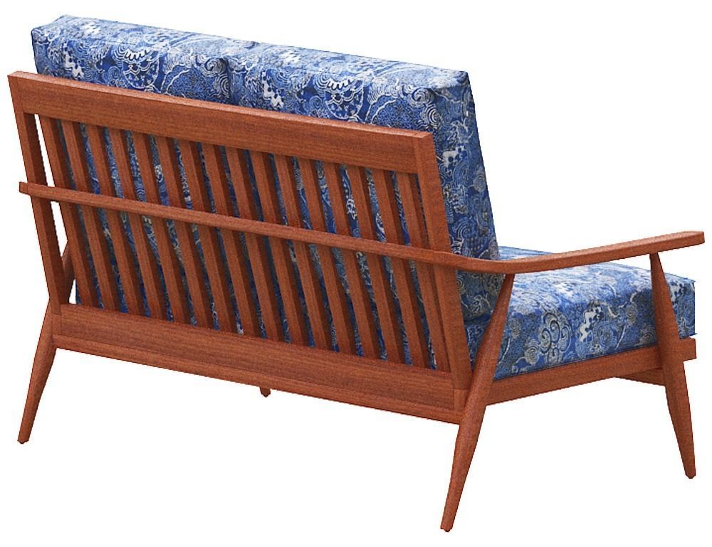 Sofa 2 seater Low-poly 3D model_4