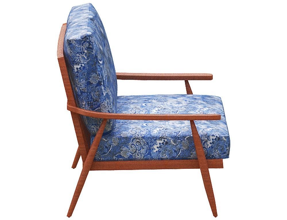 Sofa 2 seater Low-poly 3D model_3