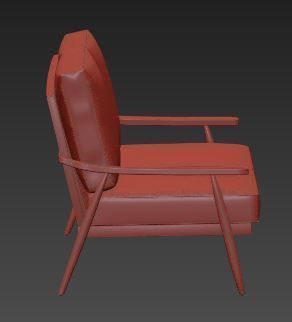 Sofa 2 seater Low-poly 3D model_9