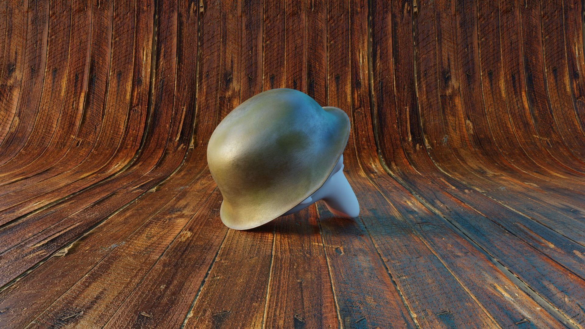 WW2 German Helmet Free low-poly 3D model_3