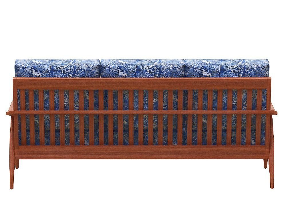 Sofa 3 seater Low-poly 3D model_5