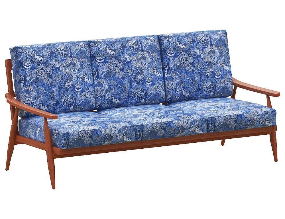 Sofa 3 seater Low-poly 3D model_1