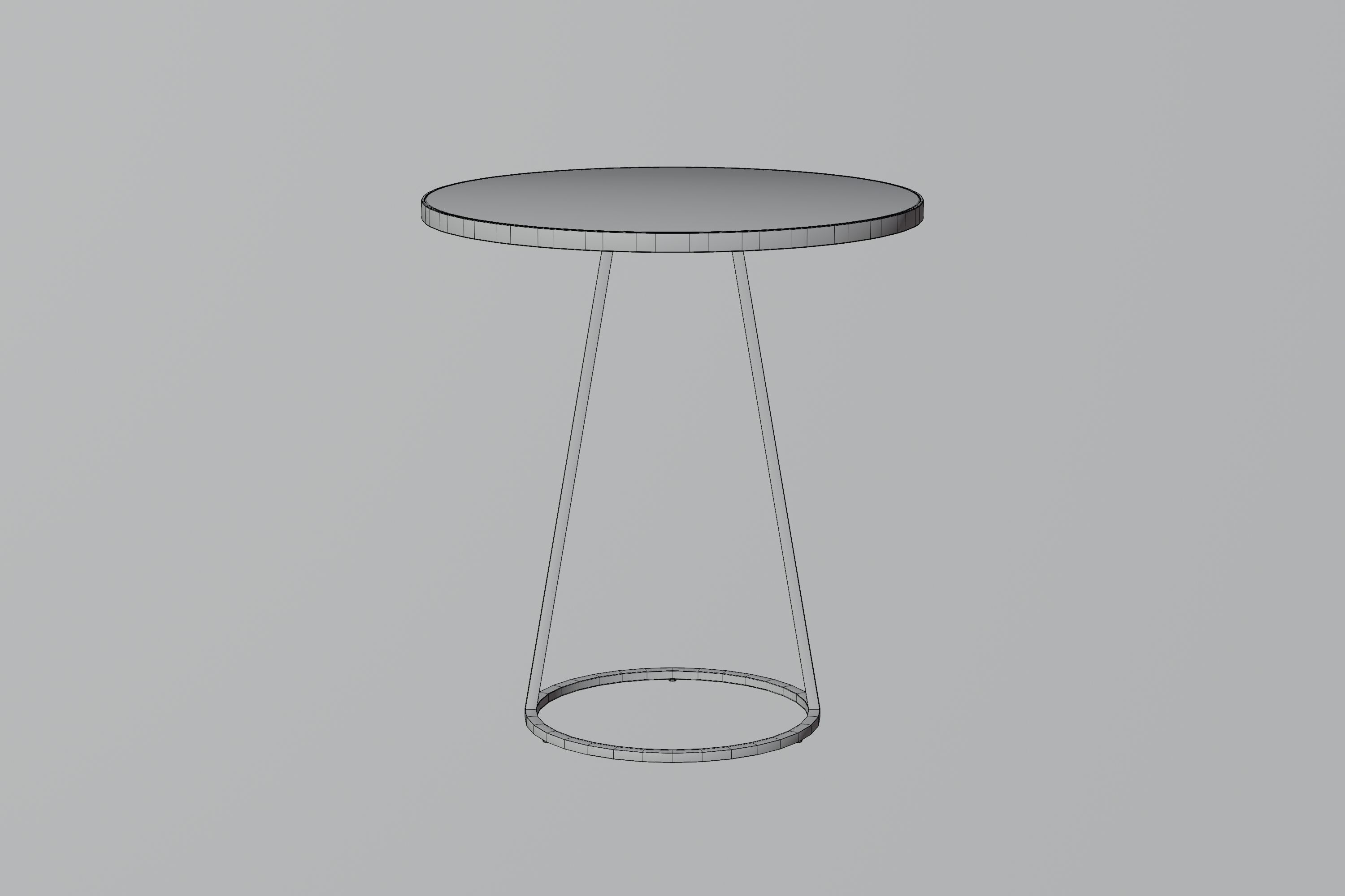 Free Modern Black Table Free low-poly 3D model_2