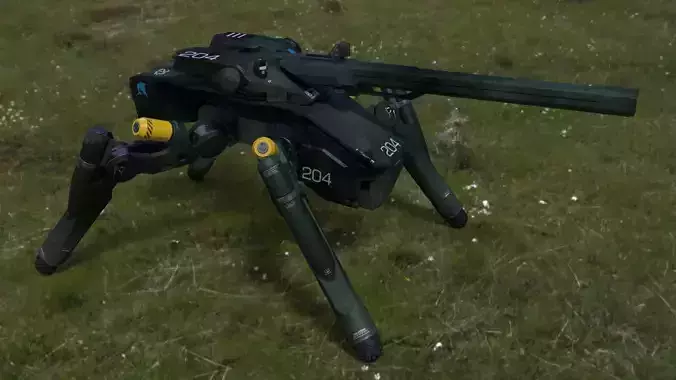 Animated Spider Tank 3D model